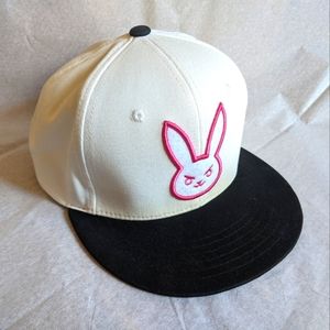 Overwatch D.Va Snapback Hat White Pink Korea Exclusive
